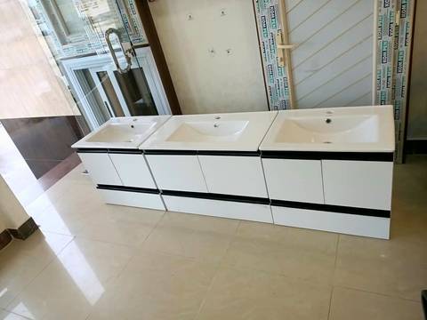 White bathroom vanity units