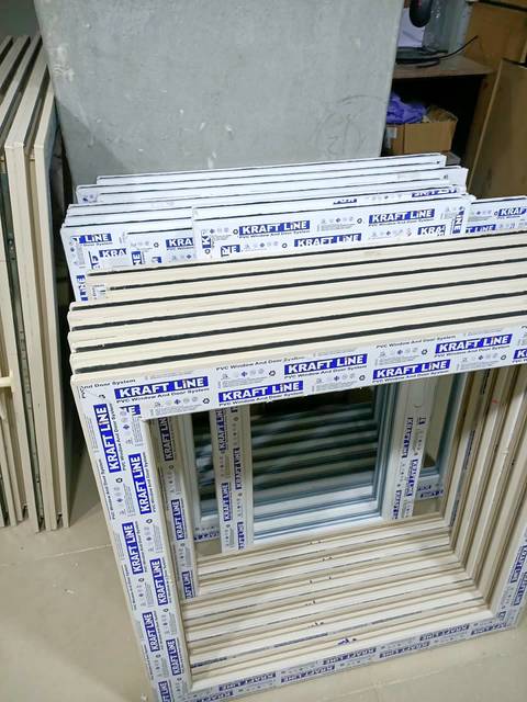 Finished windows in the workshop